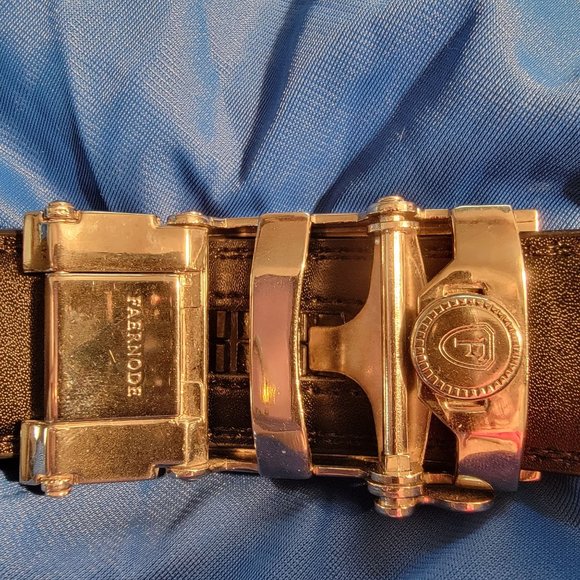 Faernode Mens Ratchet Leather Belt - Picture 4 of 8